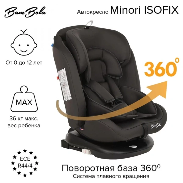 Автокресло Bambola Minori Isofix (0-36 кг) Light gray - фото 11