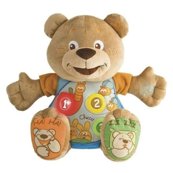 Говорящий мишка Teddy Chicco рус./англ. 6м+