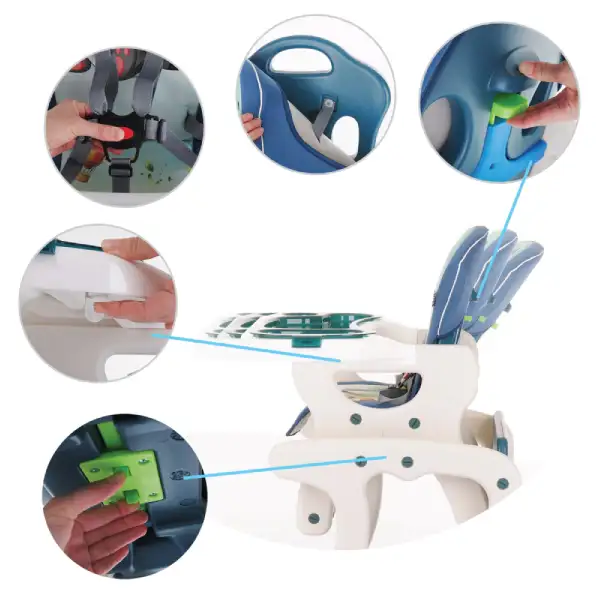 Стул-трансформер Pituso Carlo HB-GY-02 Енотик Blue - фото 6