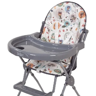 Стульчик для кормления Selby Совы 152 серый