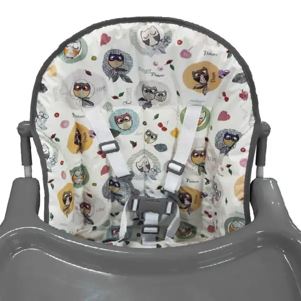 Стульчик для кормления Selby Совы 152 серый - фото 3
