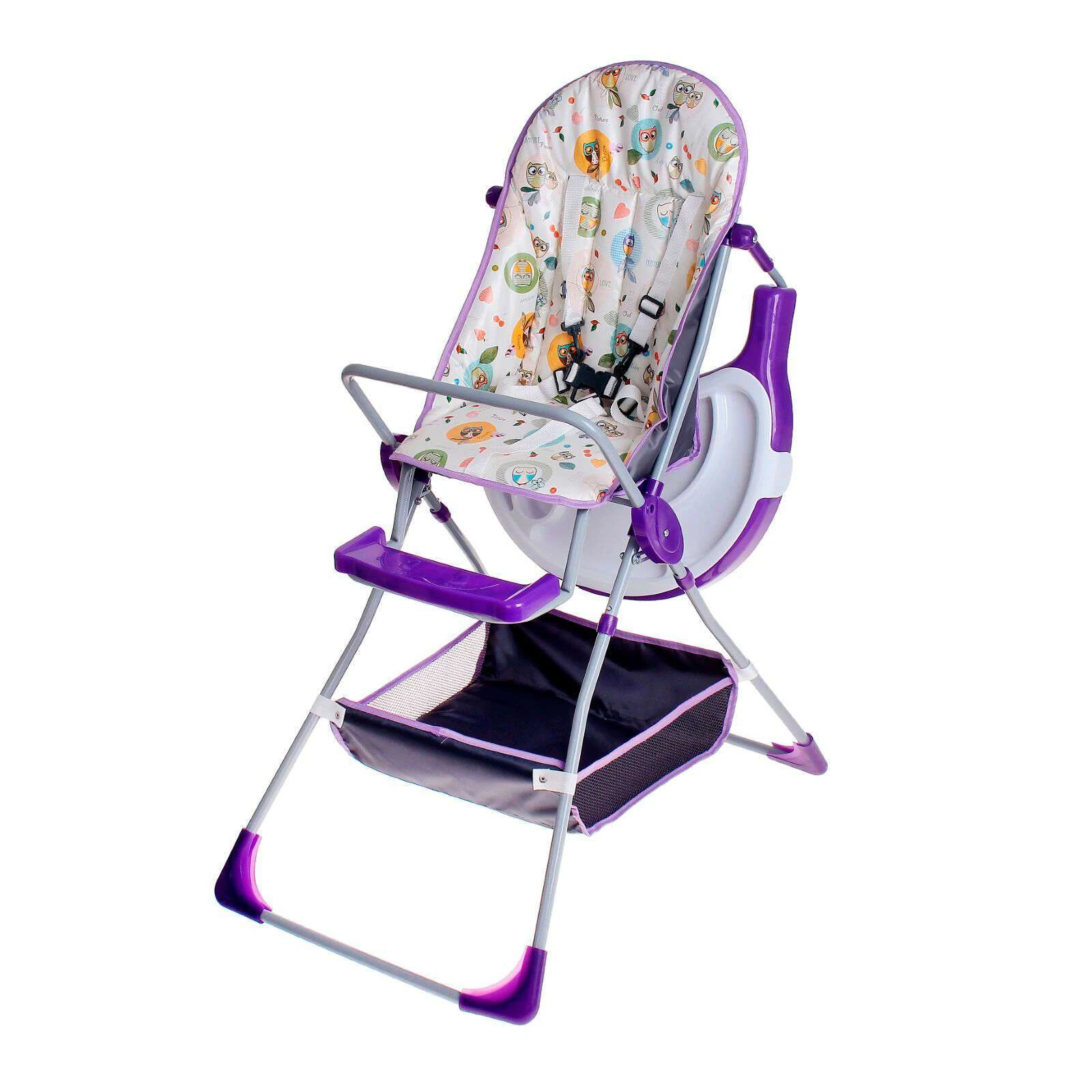 Стульчик для кормления Selby 252 Совы Фиолетовый - фото 3