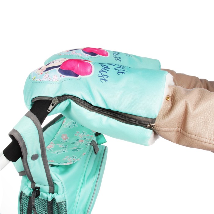 Санки-коляска «Disney-baby 2. Минни Маус», цвет мятный 