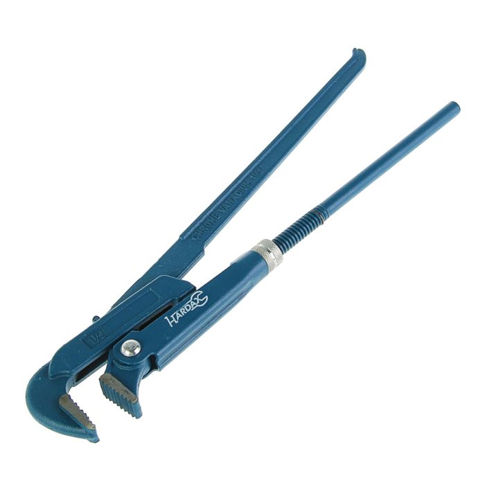 Ключ трубный Hardax, рычажный, №2, раскрытие губ 20-50 мм, 90° L-Type, прямые губы 