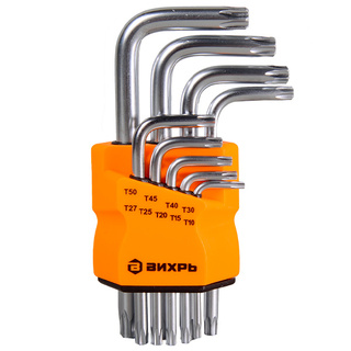 Набор ключей имбусовых Torx , 9 шт