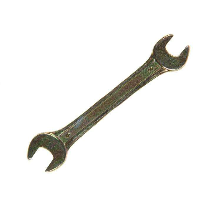 Ключ гаечный, рожковый TUNDRA basic, желтый цинк, 8х9 мм 