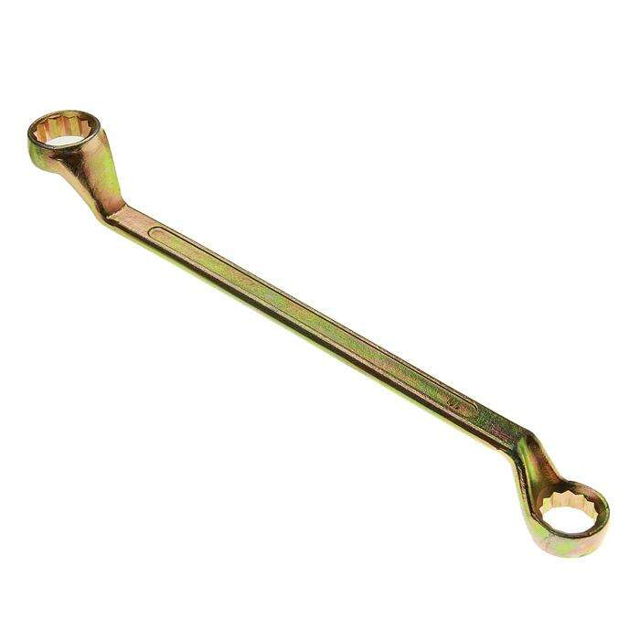 Ключ накидной коленчатый TUNDRA, желтый цинк, 19 х 22 мм 