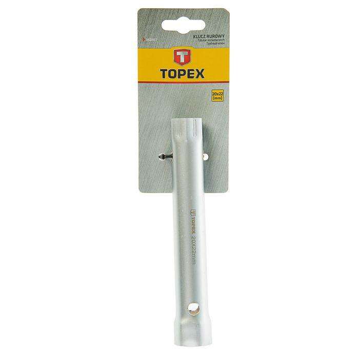 Ключ торцовой двухсторонний трубчатый TOPEX, 20 x 22 мм 