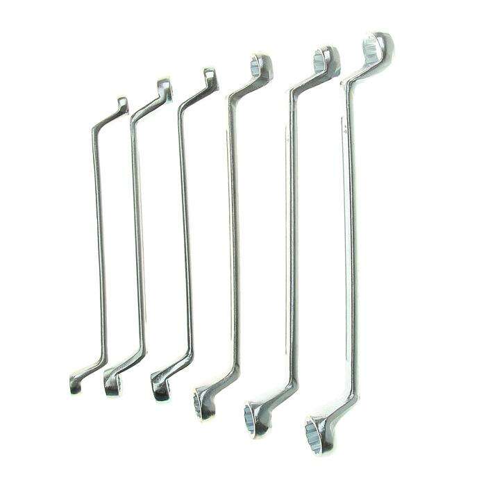 Набор ключей накидных коленчатых TUNDRA, хромированные, 8 - 19 мм, 6 шт. 