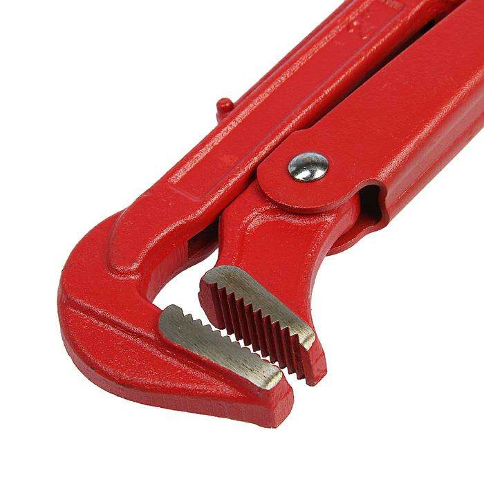 Ключ трубный LOM, рычажный, №3, раскрытие губ 20-65 мм, 90°, прямые губы 
