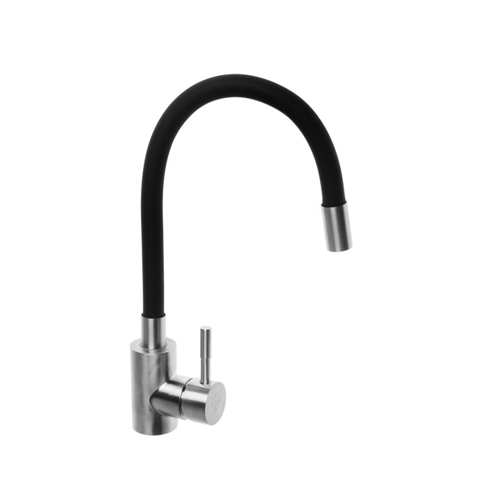 Смеситель для кухни RMS SUS124BL-016F, однорычажный, высокий излив 26 см, черный/хром 