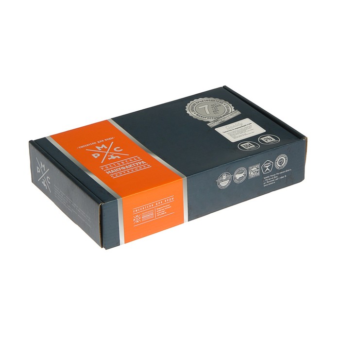 Смеситель для кухни RMS SUS124BL-016F, однорычажный, высокий излив 26 см, черный/хром  - фото 5