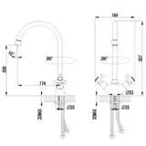 Смеситель для кухни Lemark Plus Harmony LM1405C  - фото 2