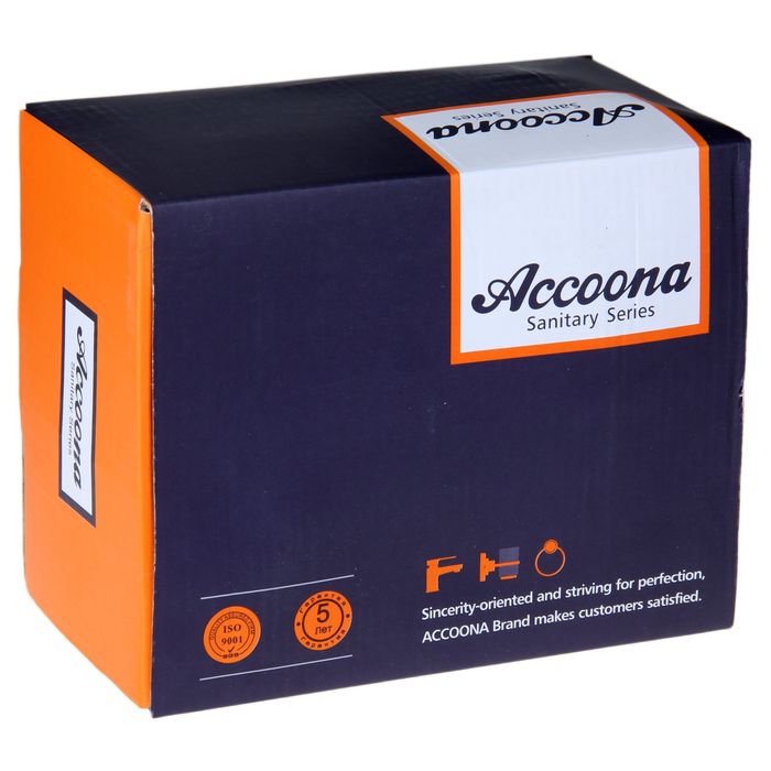 Смеситель для раковины Accoona A9090, однорычажный, водопад, стекло, хром 
