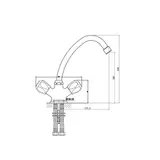 Смеситель для раковины Voda Ocean OC 26, цвет хром  - фото 2