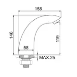 Смеситель для раковины Accoona A9020, сенсорный, хром  - фото 8