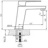 Смеситель для раковины Esko Berlin BR 26, цвет хром  - фото 2