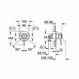 Встраиваемый смеситель для душа GROHE BauClassic, скрытый монтаж  - фото 2