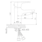 Смеситель для умывальника Rossinka RS31-11, одноручный, монолитный, цвет хром  - фото 3
