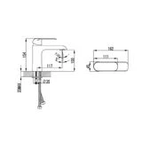 Смеситель для раковины IDDIS Calipso, CALSB00i01, белый/хром  - фото 2