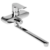 Смеситель для ванны Accoona A7112, однорычажный, дивертор в корпусе, с душевым набором, хром 