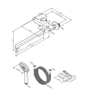 Смеситель для ванны и душа AM.PM X-Joy F85A95000