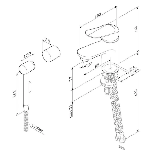 Смеситель для раковины AM.PM Sunny F85C03000 - фото 4