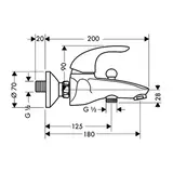 Смеситель для ванны Hansgrohe Focus E 31740000  - фото 2