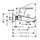 Смеситель для ванны Hansgrohe Focus  - фото 2