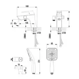 Смеситель на борт ванны Lemark Unit LM4515C  - фото 2