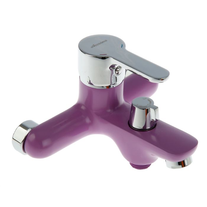 Смеситель для ванны Accoona A6367S, однорычажный, с шаровым переключателем, фиолетовый 