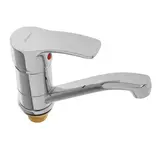 Смеситель для кухни Accoona A4203, однорычажный, с гайкой, гусак короткий, латунь, хром 