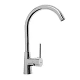 Смеситель для кухни Haiba HB70074, однорычажный, на гайке, хром  - фото 3