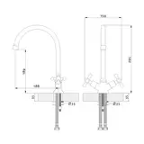 Смеситель для кухни Rossinka G02-72  - фото 2