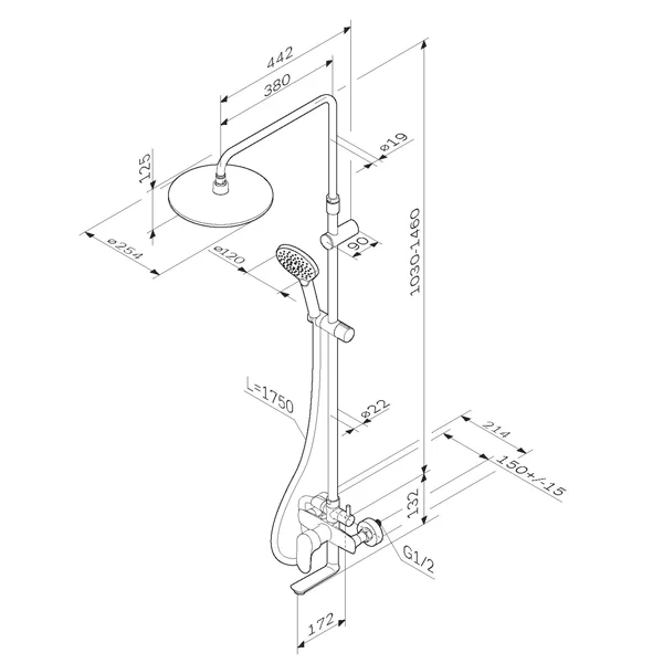 Душевая система AM.PM Like F0780964 - фото 6