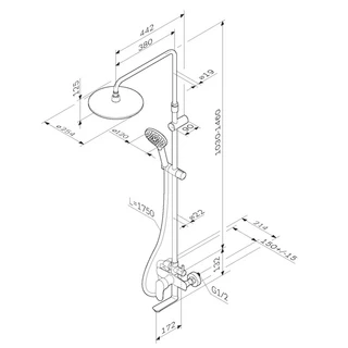 Душевая система AM.PM Like F0780964
