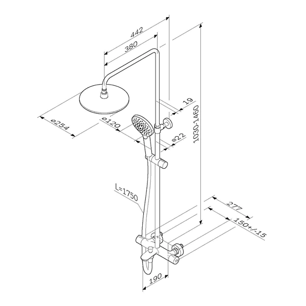 Душевая система AM.PM Like F0780564 - фото 10
