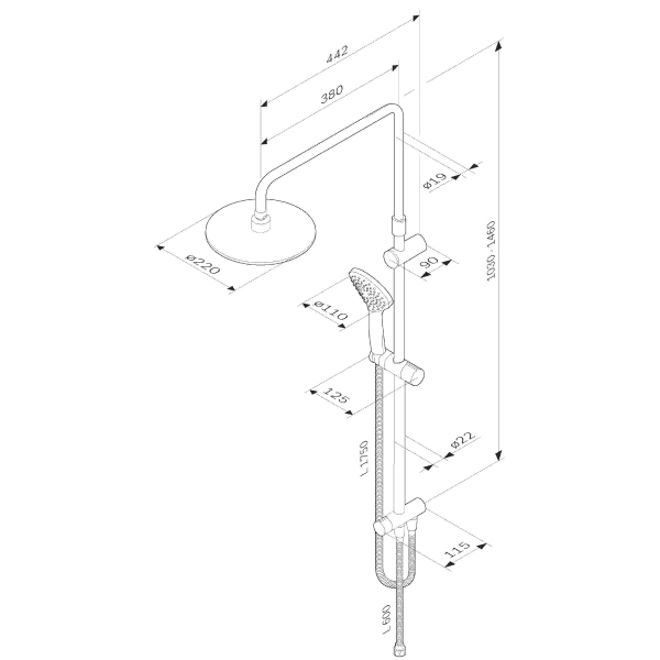 Душевая система AM.PM Gem F0790022 - фото 6