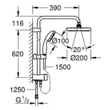 Душевая система Grohe New Tempesta 200 27389001 - фото 2
