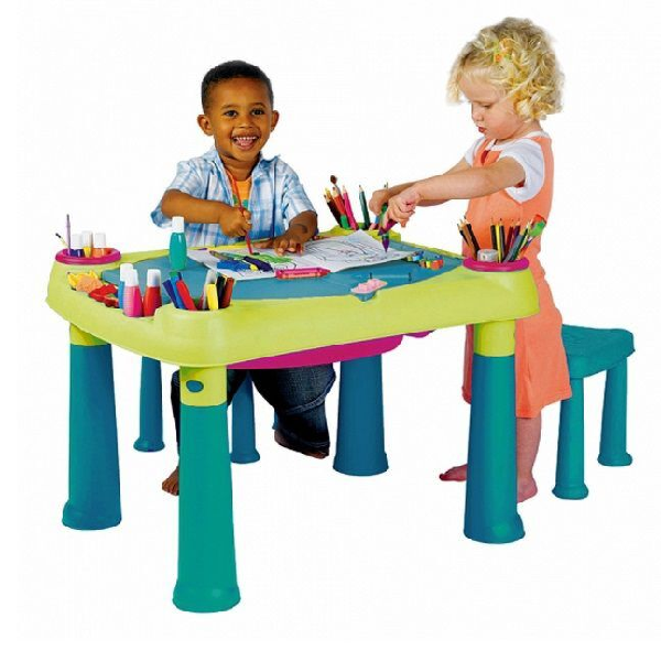 Стол для детского творчества Keter Creative зеленый/фиолетовый
