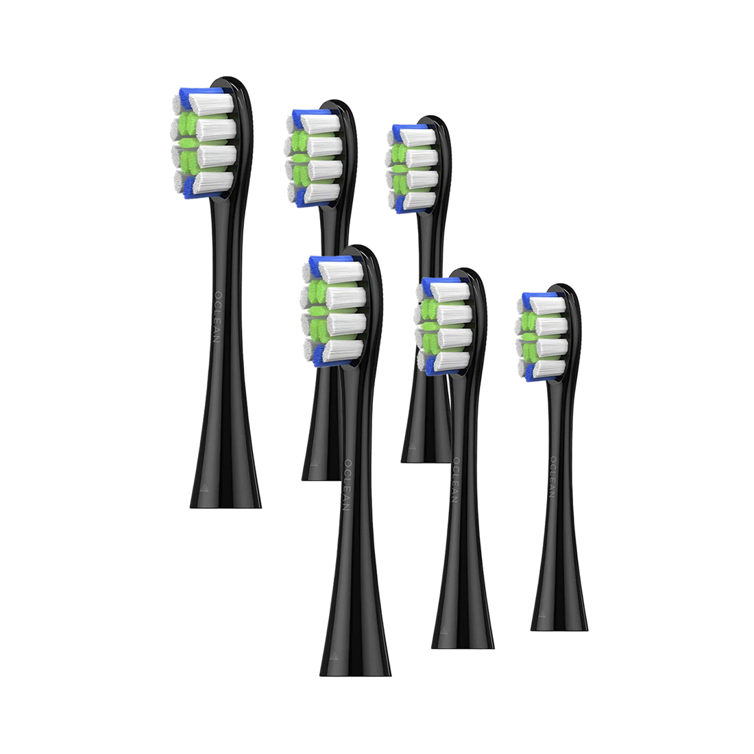 Сменные зубные щетки Oclean Plaque Control Brush Head (6-pk) Black 