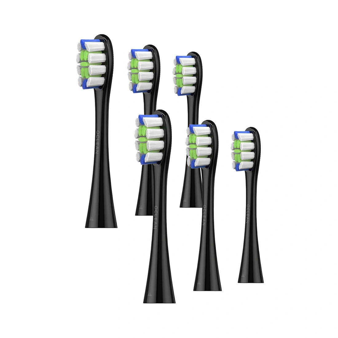 Сменные зубные щетки Oclean Plaque Control Brush Head (6-pk) Black 