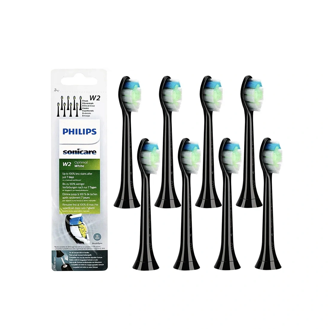 Стандартные насадки для звуковой зубной щетки Philips Sonicare Optimal White HX6068/13 8шт 
