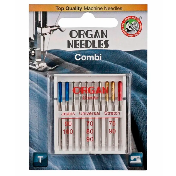 Organ тігін машинасының инелері COMBI Blister Әмбебап 10