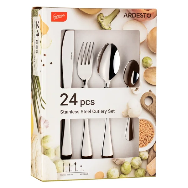 Набор столовых приборов Ardesto Gemini Luster AR1924LS - фото 7