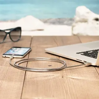 Дата-кабель Deppa Metal USB - 8-pin для Apple Silver