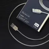 Дата-кабель Deppa Metal USB - 8-pin для Apple Silver - фото 4