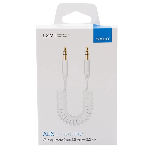 Аудиокабель Deppa AUX 3.5мм-3.5мм 1.2м - фото 3