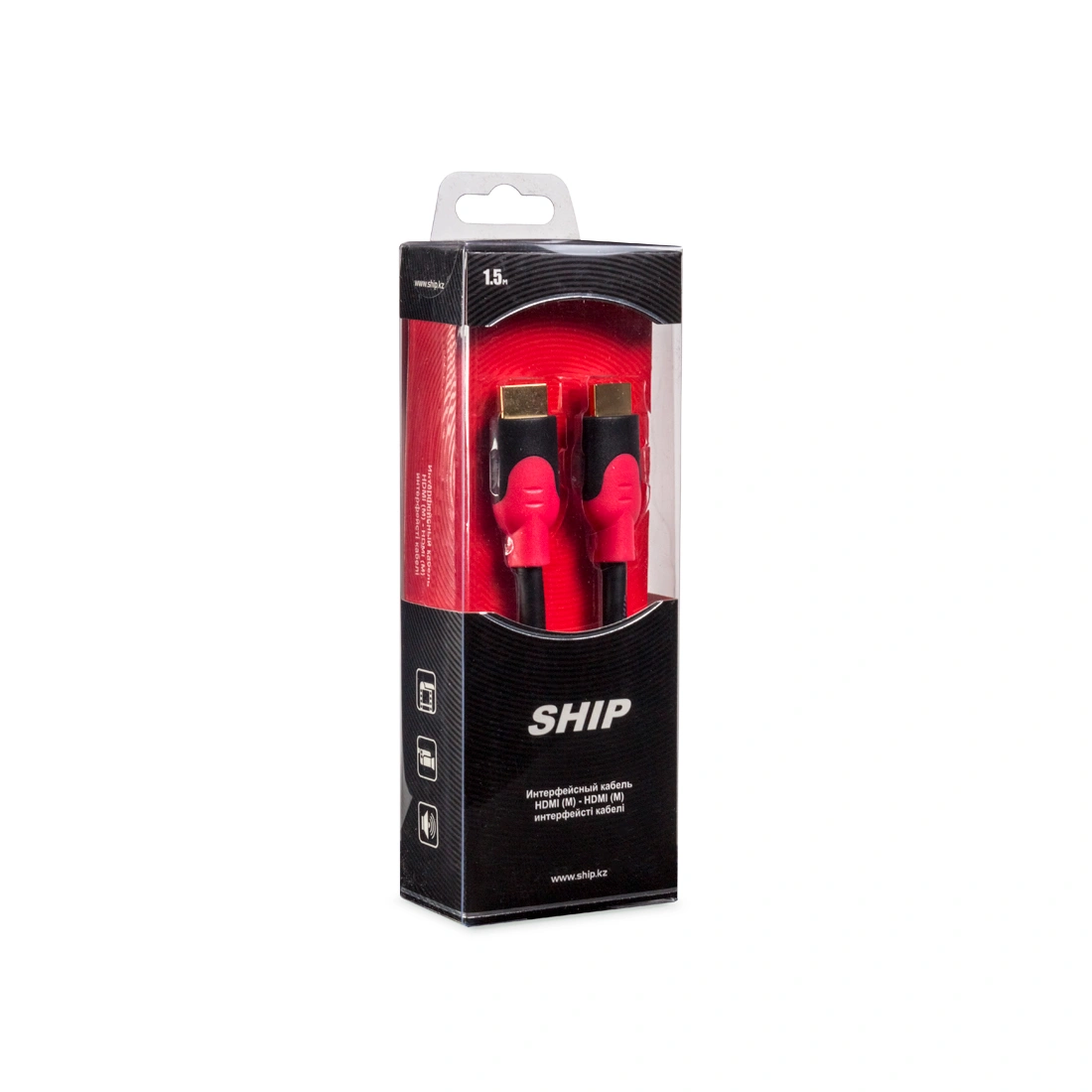 Интерфейсный кабель HDMI-HDMI SHIP SH6016-1.5B 30В Блистер HDMI (m) - HDMI (m) 1,5м (SH6016-1.5B) - фото 3