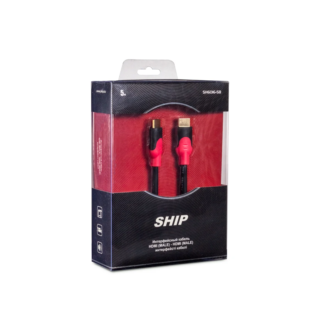 Интерфейсный кабель HDMI-HDMI SHIP SH6016-5B 30В Блистер HDMI (m) - HDMI (m) 5м (SH6016-5B) - фото 4